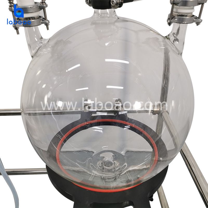 100L क्रिस्टलीकरण फ़िल्टर जैकेटेड ग्लास रिएक्टर