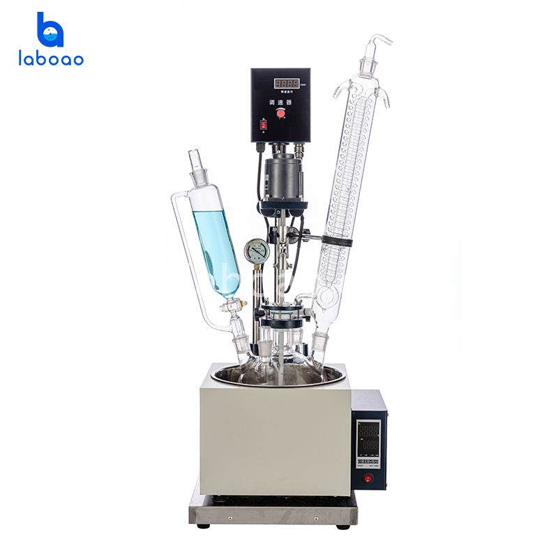 2L सिंगल लेयर ग्लास रिएक्टर