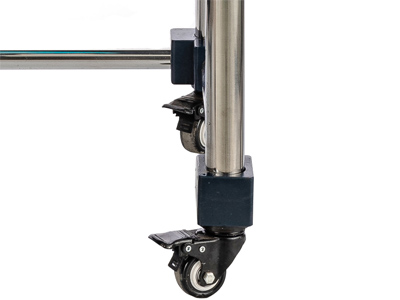 50L 100L ग्लास लिक्विड सेपरेटर विवरण - मशीन के तल पर ब्रेक के साथ एक सार्वभौमिक पहिया है, जो एक पूरे के रूप में चल सकता है।