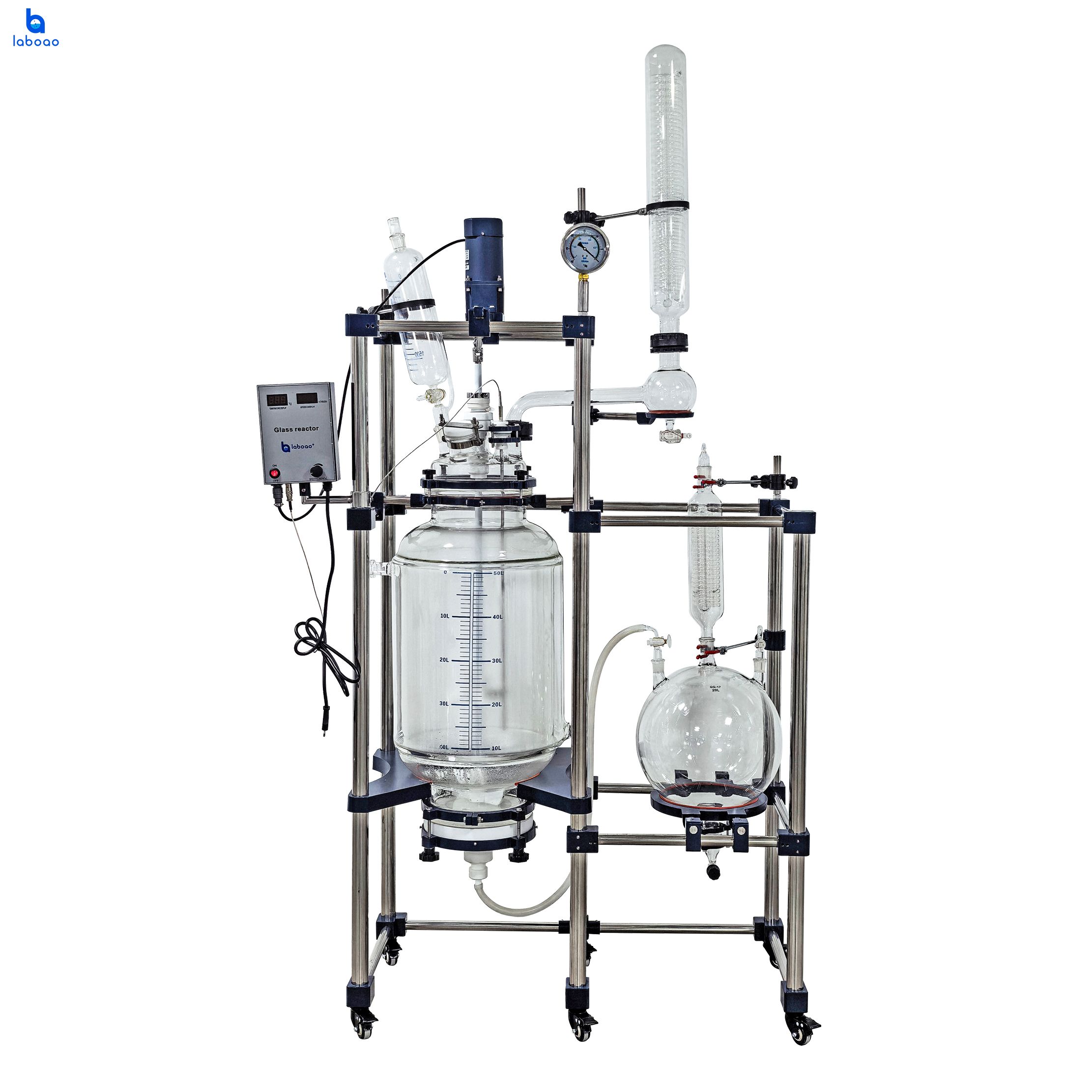 CBD आइसोलेट के लिए 50L 80L लैब क्रिस्टलीकरण फ़िल्टर रिएक्टर
