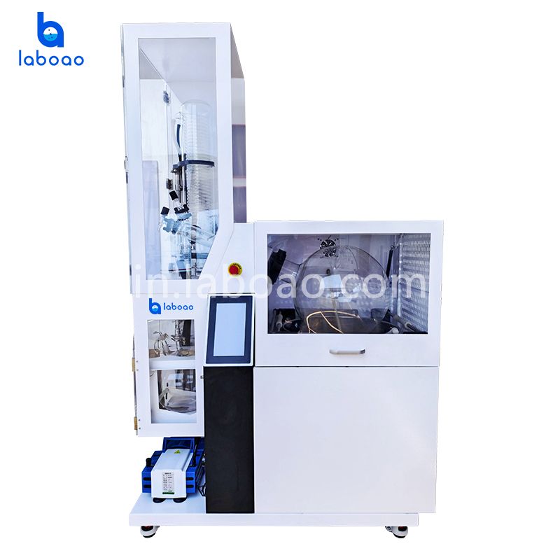 प्रोटेक्टिव डिवाइस और ऑटोमैटिक फिल ड्रेन वाला रोटरी इवेपोरेटर