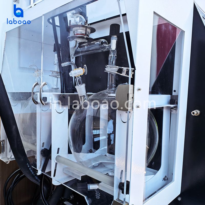 प्रोटेक्टिव डिवाइस और ऑटोमैटिक फिल ड्रेन वाला रोटरी इवेपोरेटर